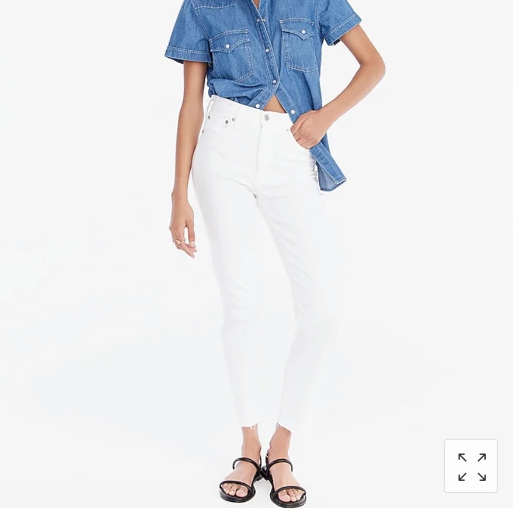 J Crew White High Rise Skinny Jean Size 31